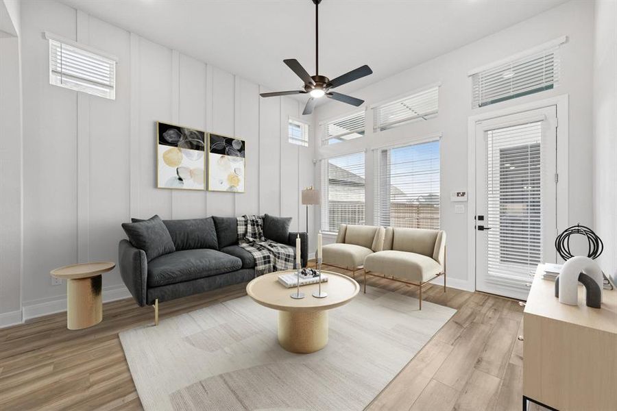 Furnished interior view inside a new home in Mantua Point Gardens, Van Alstyne (Image 10). Furnished interior view inside a new home in Mantua Point Gardens, Van Alstyne (Image 10).