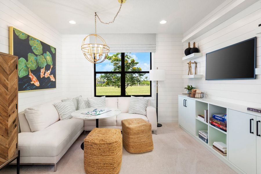 Representative furnished interior of a home built from the Sanderling II by GL Homes in Valencia Vista at Riverland, Port St. Lucie (Image 11).