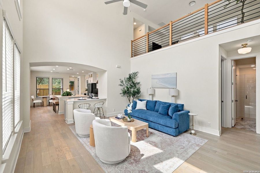 Furnished interior view inside a new home in Gruene Villages, New Braunfels (Image 18).