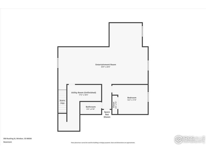 2D floor plan layout of this home in Prairie Song, Windsor, CO (Image 7).