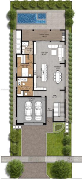2D floor plan layout of this home in , Fort Lauderdale, FL (Image 4).