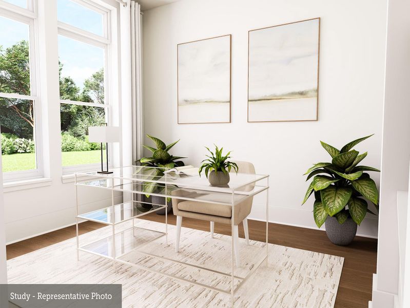 Furnished interior view inside a new home in COLTON - Reserve Collection, Todd Mission (Image 4).
