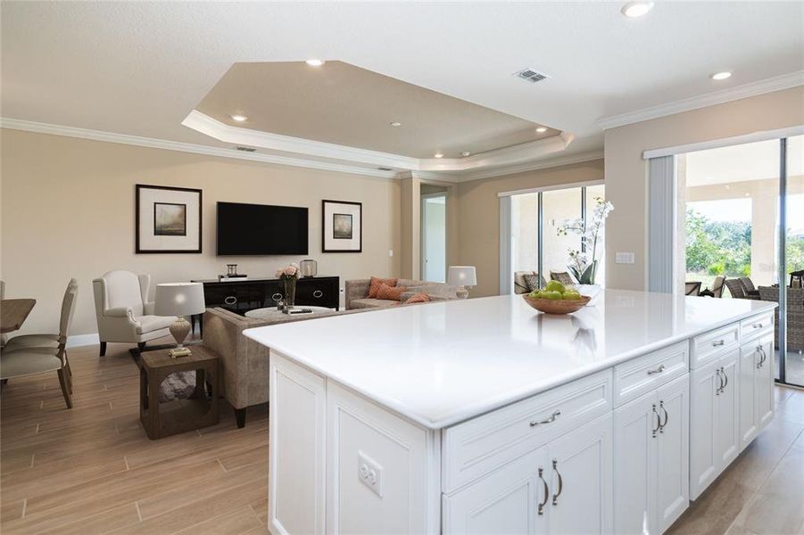 Furnished interior view inside a new home in Esplanade at Wiregrass Ranch, Wesley Chapel (Image 8).