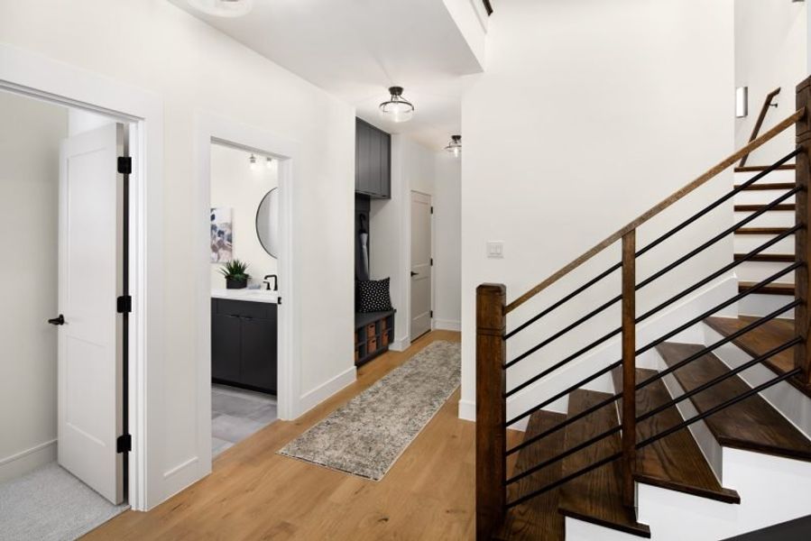 Furnished interior view inside a new home in Linkside Las Colinas, Irving (Image 14).