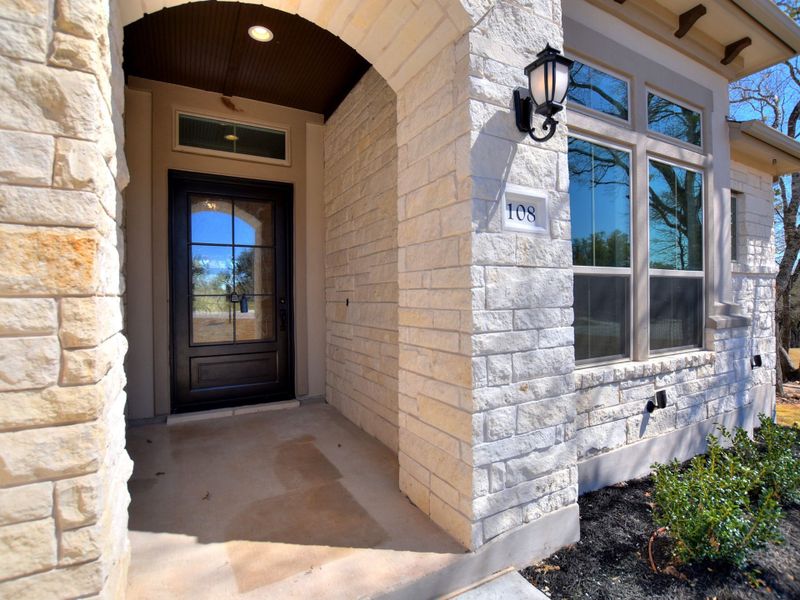 Representative exterior details of a home built from the Siena III by Giddens Homes in Clearwater Ranch, Liberty Hill (Image 80).