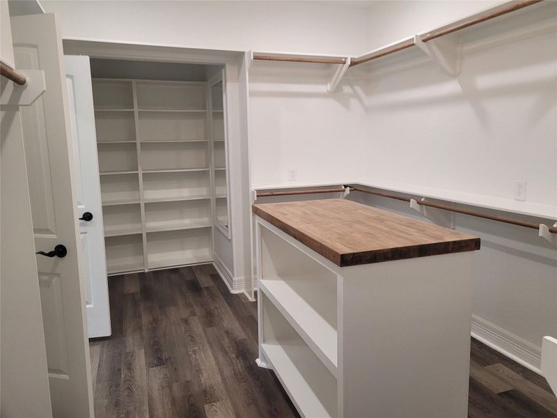 Another sample view of the closet island in primary bath. Another sample view of the closet island in primary bath.