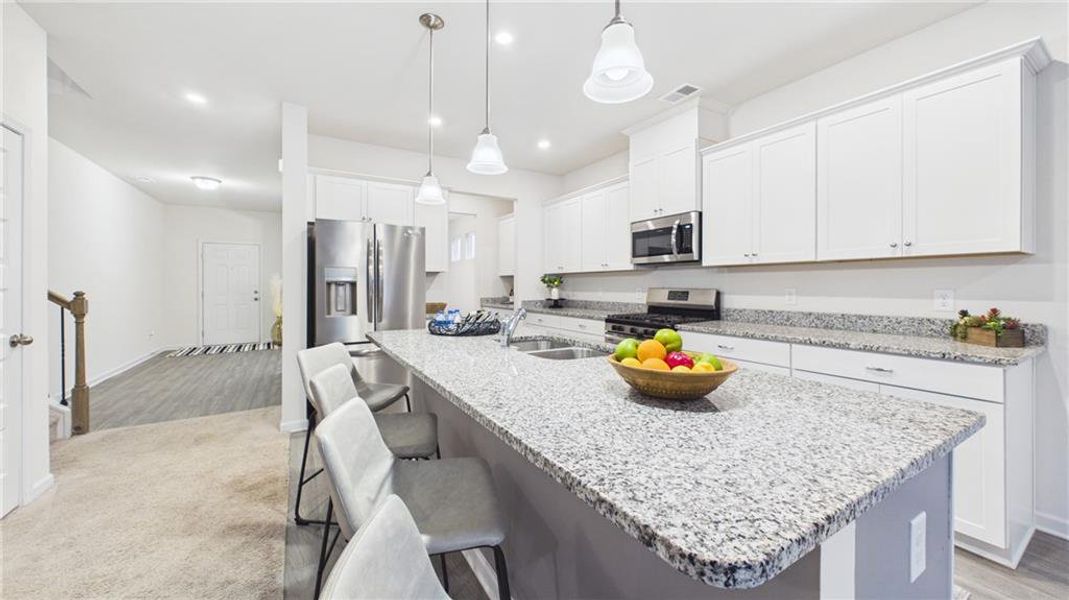 Furnished interior view inside a new home in , Cartersville (Image 9).