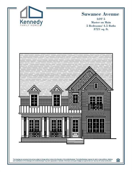 Exterior rendering of this home design in , Suwanee, GA (Image 1). Exterior rendering of this home design in , Suwanee, GA (Image 1).