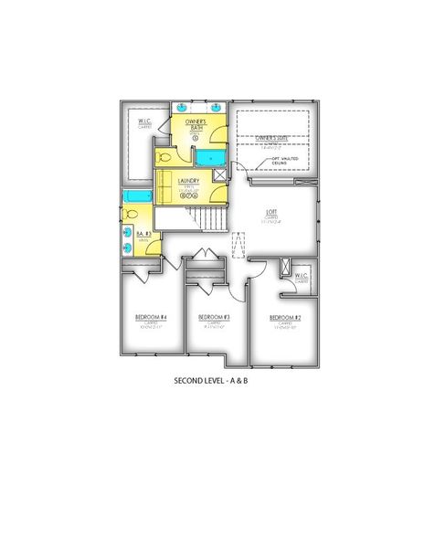 Second Level - Elevations A & B