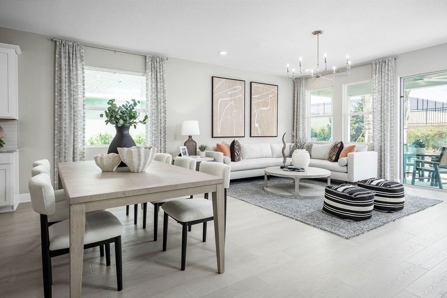 Representative furnished interior of a home built from the Maple by Risewell Homes in Cypress Bluff, Groveland (Image 5). Representative furnished interior of a home built from the Maple by Risewell Homes in Cypress Bluff, Groveland (Image 5).