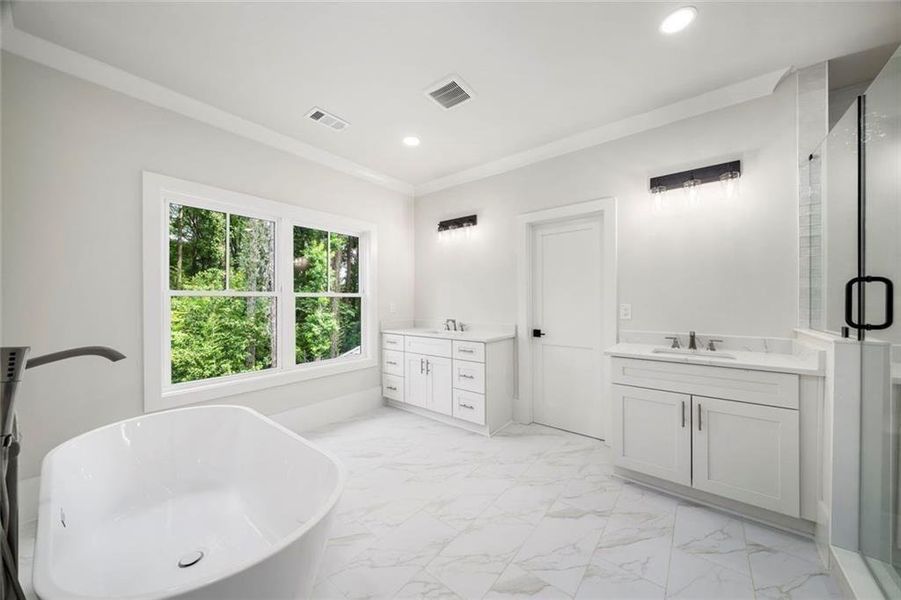 Furnished interior view inside a new home in , Atlanta (Image 34).