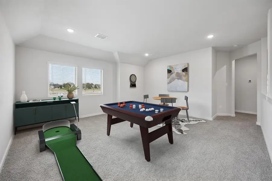 Game Room in the Masters home plan by Trophy Signature Homes – REPRESENTATIVE PHOTO