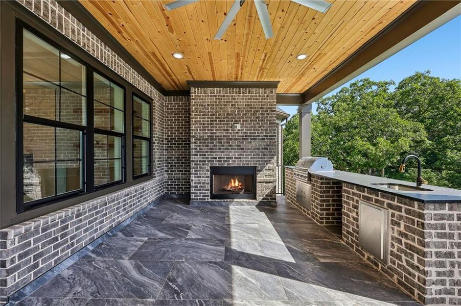 Exterior details and patio area of a home in , Buford (Image 36).