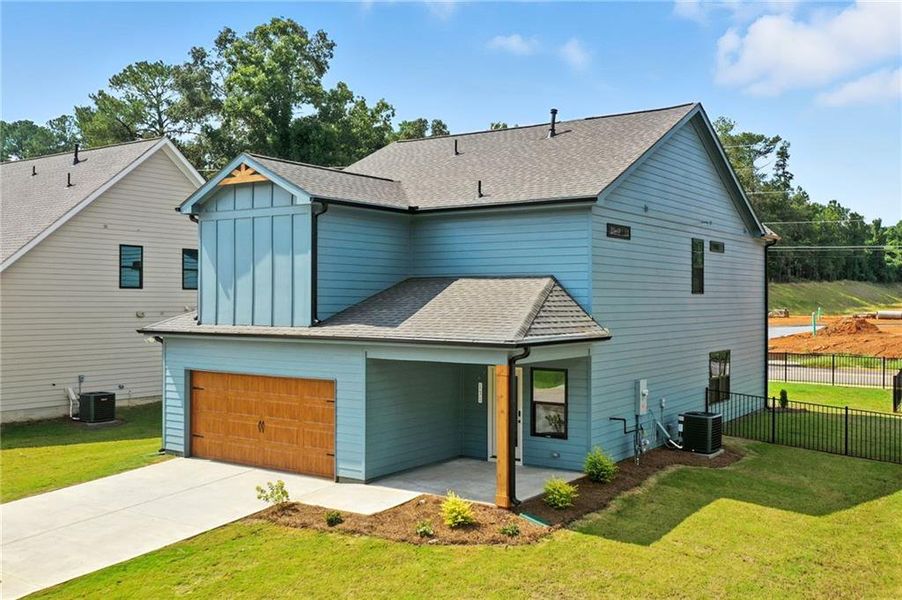 Front exterior of a new home in Ferguson Corners, Emerson, GA, highlighting curb appeal (Image 20).