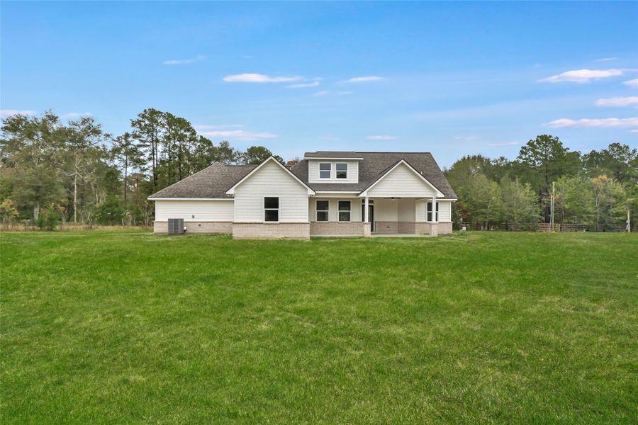 Rear property view with enhanced grass - it will be there soon!