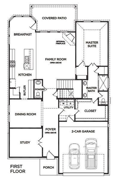 2D floor plan layout for the The Boston by McKinley Homes in River Ranch Meadows, Dayton, TX (Image 2). 2D floor plan layout for the The Boston by McKinley Homes in River Ranch Meadows, Dayton, TX (Image 2).