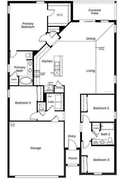 2D floor plan layout of this home in Ross Creek, Lakeland, FL (Image 2). 2D floor plan layout of this home in Ross Creek, Lakeland, FL (Image 2).