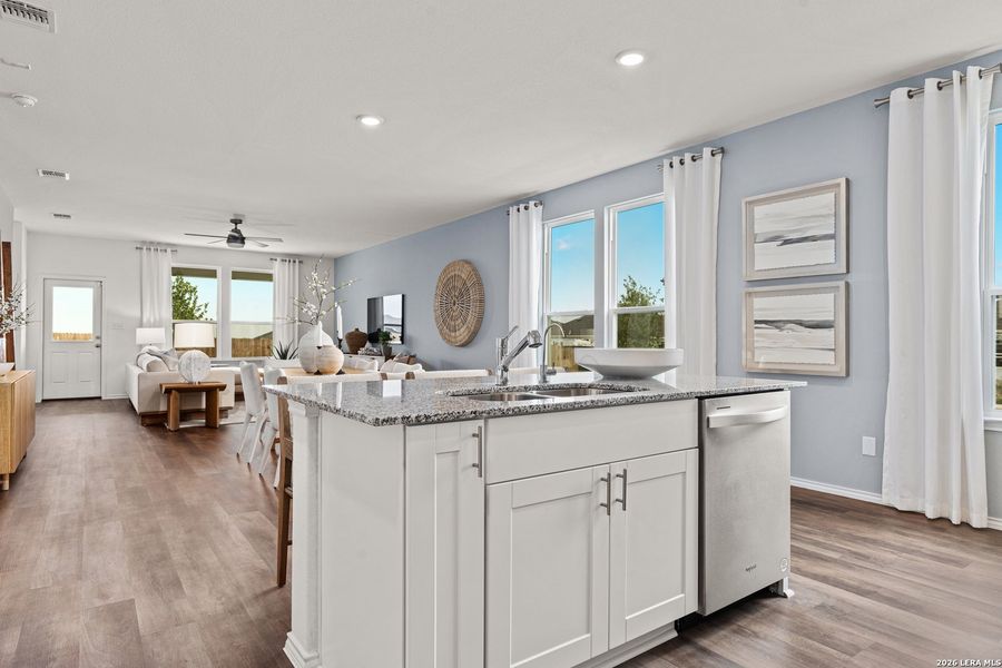 Furnished interior view inside a new home in , New Braunfels (Image 9).