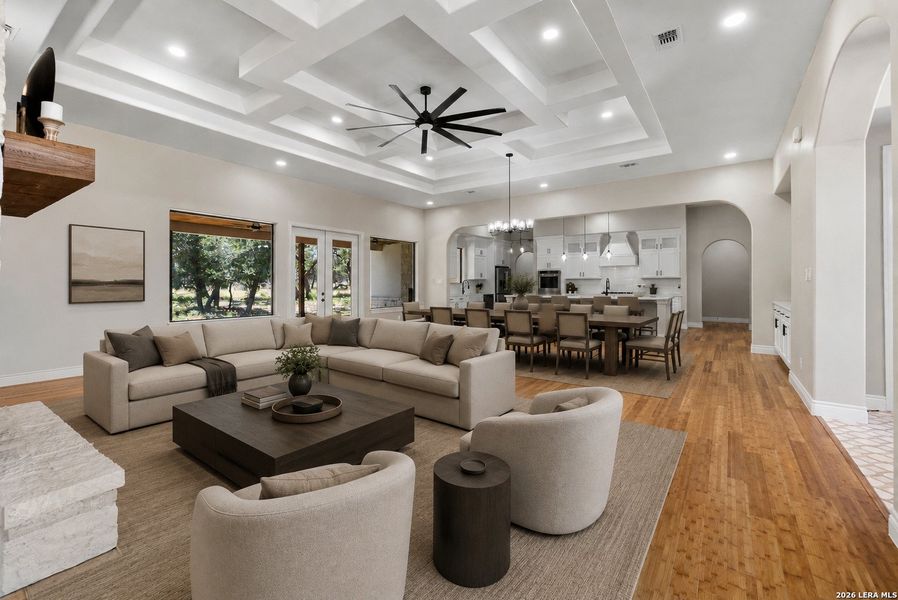 Furnished interior view inside a new home in , New Braunfels (Image 32).