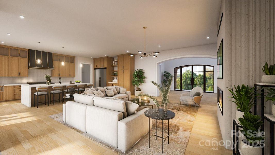 Furnished interior view inside a new home in Cardinal Crest, Weddington (Image 3).