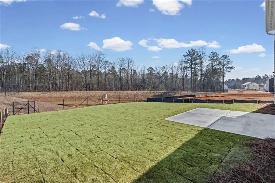 Exterior details and patio area of a home in Twin Lakes, Hoschton (Image 24).