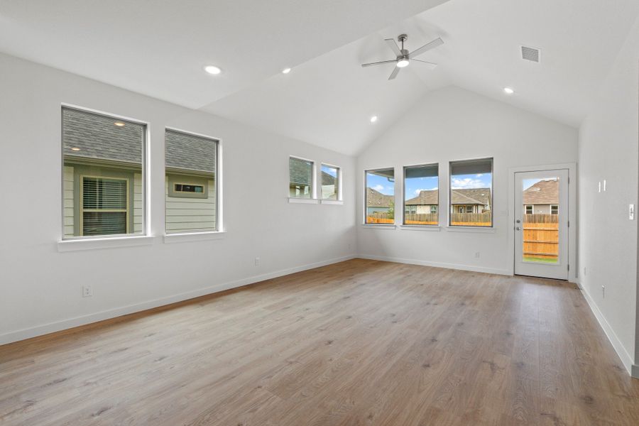 Living and Dining in the Pearl home plan by Trophy Signature Homes – REPRESENTATIVE PHOTO