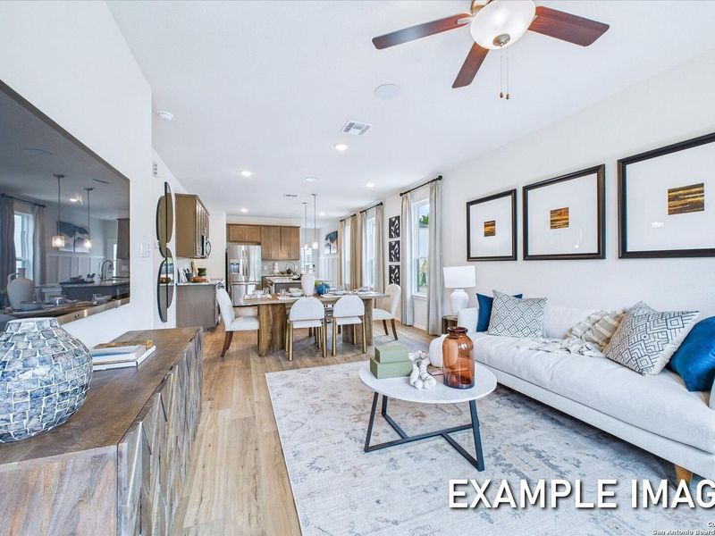 Furnished interior view inside a new home in Meadows at Oak Creek, San Antonio (Image 14). Furnished interior view inside a new home in Meadows at Oak Creek, San Antonio (Image 14).