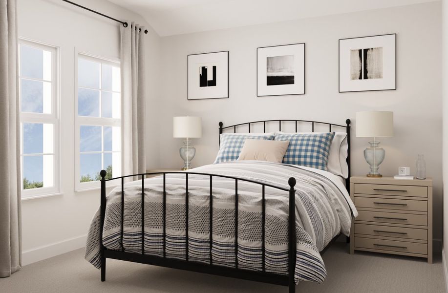 Representative furnished interior of a home built from the Conroe by Beazer Homes in Treeline, Justin (Image 10).