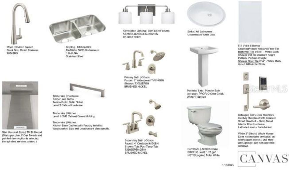 Sample of building materials used in homes in Palms at Coasterra, Palmetto (Image 17).