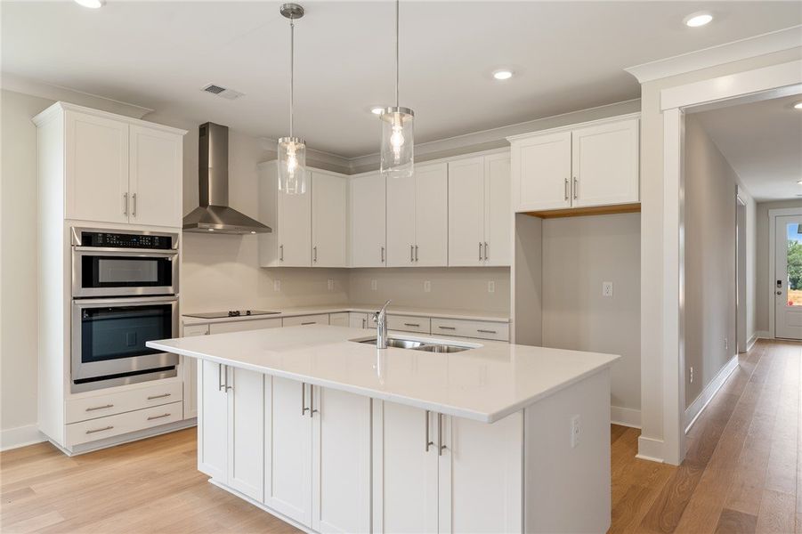 A pristine culinary space with an impressive kitch