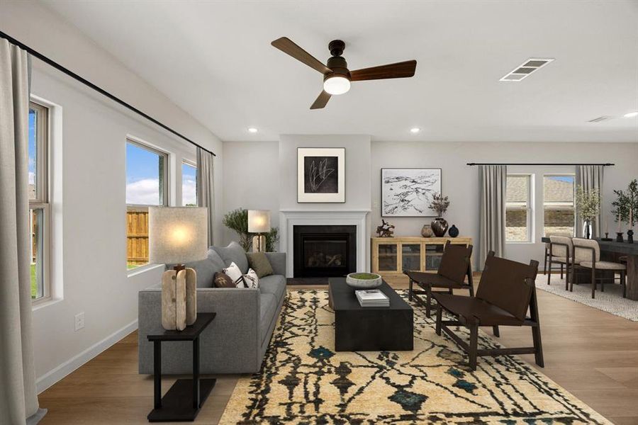 Furnished interior view inside a new home in Aspire at Noble Ridge, Howe (Image 20).