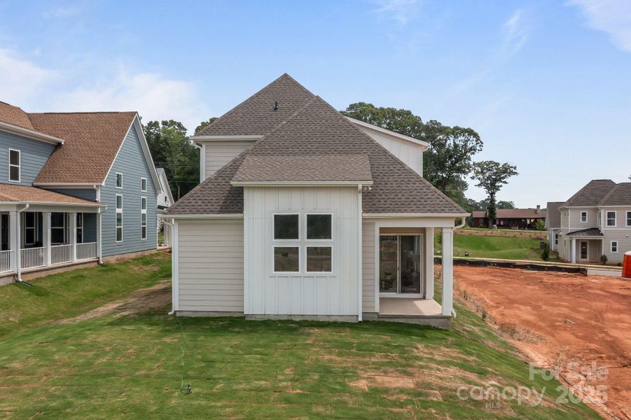Front exterior of a new home in Lakeside Pointe, Sherrills Ford, NC, highlighting curb appeal (Image 1).