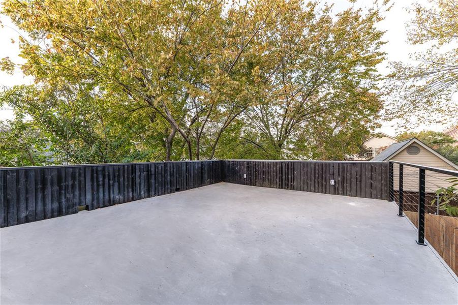 View of patio / terrace off game room.