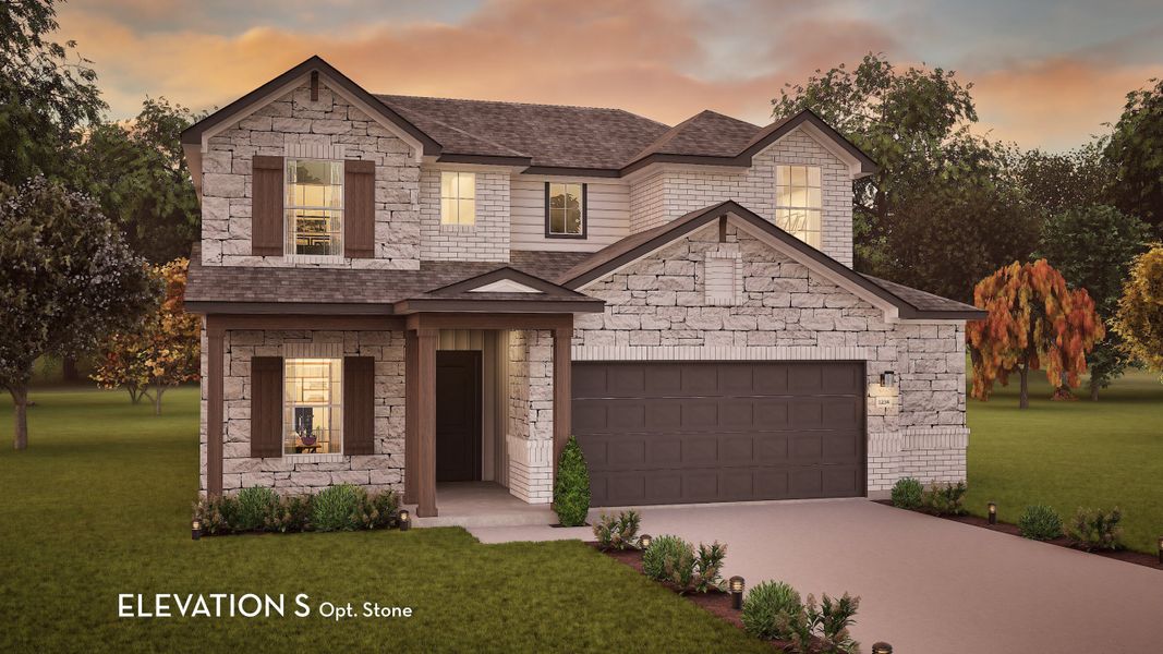 Representative exterior photo of a completed home built from the Blanco by CastleRock Communities in Sagebrook, Argyle, TX (Image 12).