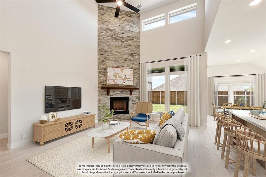 Furnished interior view inside a new home in Mockingbird Hills 60-65, Joshua (Image 11).