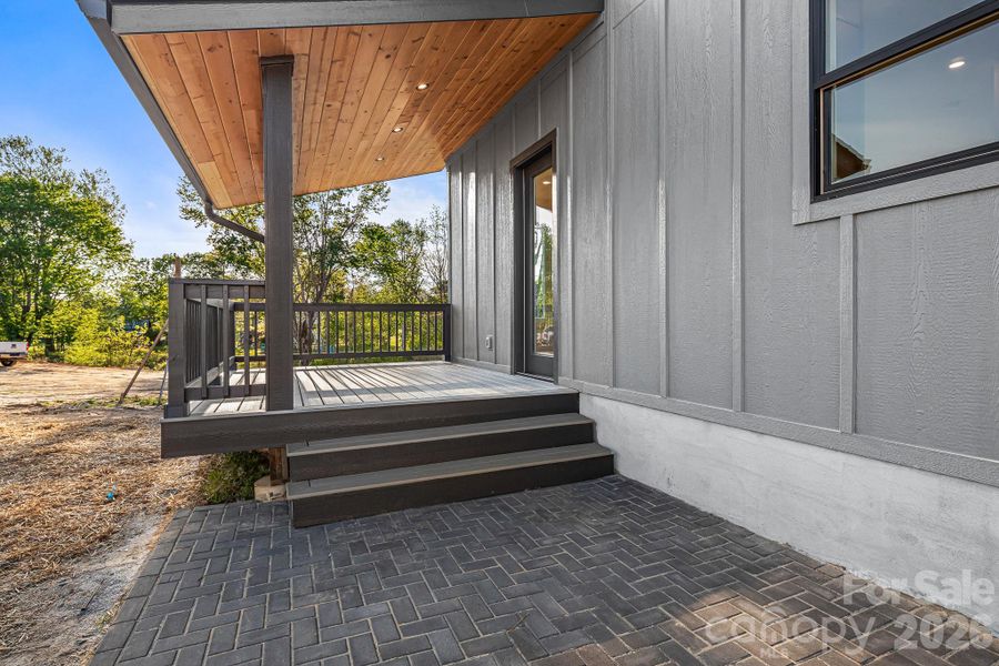 Exterior details and patio area of a home in , Flat Rock (Image 32).