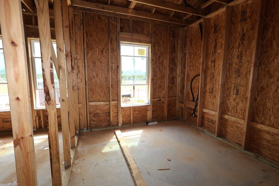 In-progress construction of a new home in Riceland - Enclave Row Collection, Mont Belvieu, TX (Image 3).