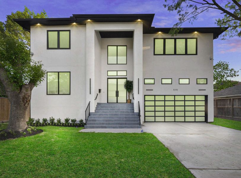 Front exterior of a new home in , Bellaire, TX, highlighting curb appeal (Image 2). Front exterior of a new home in , Bellaire, TX, highlighting curb appeal (Image 2).