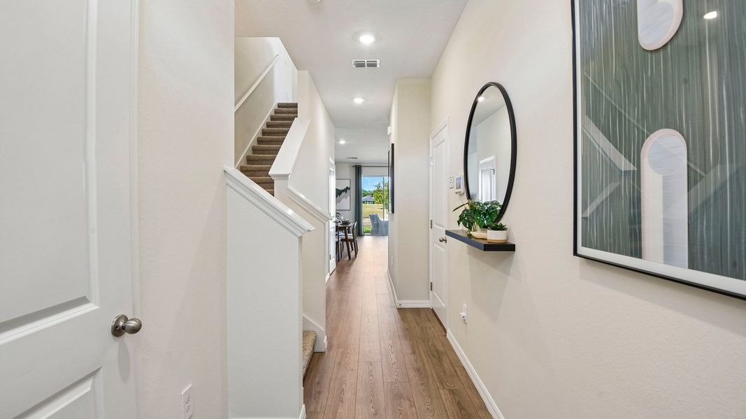Furnished interior view inside a new home in Sanctuary at Citrus Park Townhomes, Tampa (Image 6). Furnished interior view inside a new home in Sanctuary at Citrus Park Townhomes, Tampa (Image 6).