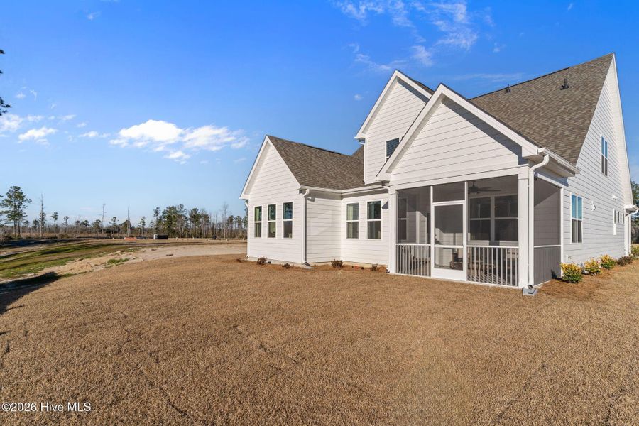 Exterior details and patio area of a home in Terrapin, Leland (Image 33).