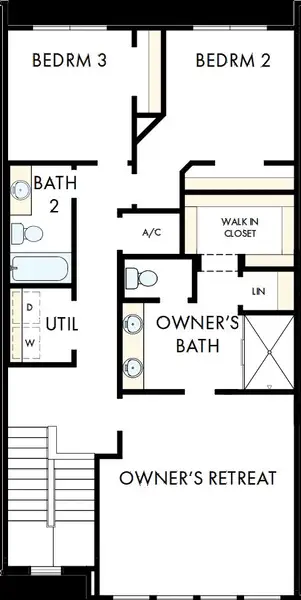 2D floor plan layout of this home in Emerald Landing at Waterside at Lakewood Ranch – Towns, Sarasota, FL (Image 3). 2D floor plan layout of this home in Emerald Landing at Waterside at Lakewood Ranch – Towns, Sarasota, FL (Image 3).