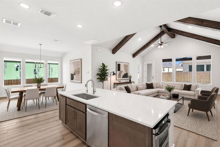 Furnished interior view inside a new home in Blackhawk, Pflugerville (Image 4).