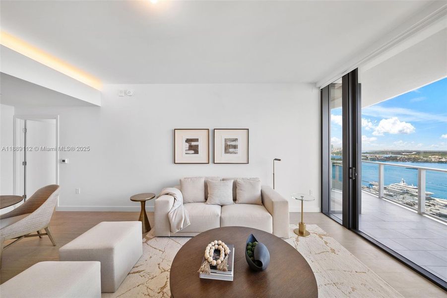 Furnished interior view inside a new home in , Miami Beach (Image 8).