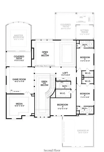 2D floor plan layout for the Montecito by Landon Homes in Fields - Brookside North, Frisco, TX (Image 6). 2D floor plan layout for the Montecito by Landon Homes in Fields - Brookside North, Frisco, TX (Image 6).