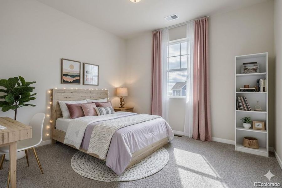 2nd Floor Bedroom 3 - Virtually staged photo