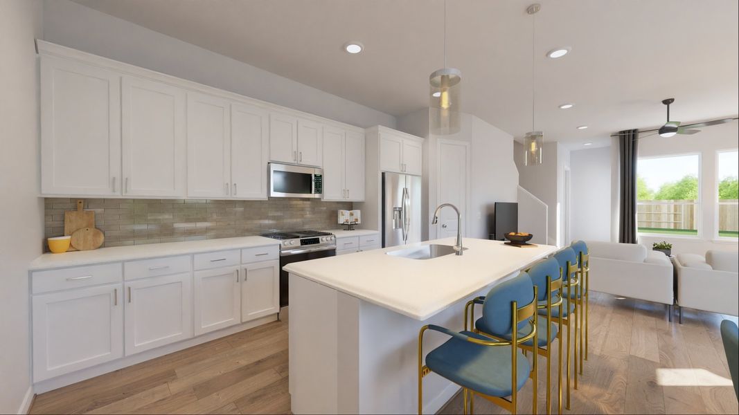 Furnished interior view inside a new home in The Duets Collection at Novel, Austin (Image 3).