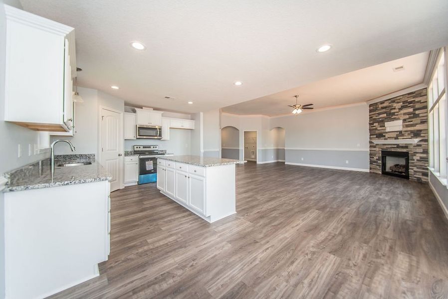 Representative furnished interior of a home built from the Franklin by Enchanted Homes in Fall Creek, Inman (Image 6). Representative furnished interior of a home built from the Franklin by Enchanted Homes in Fall Creek, Inman (Image 6).