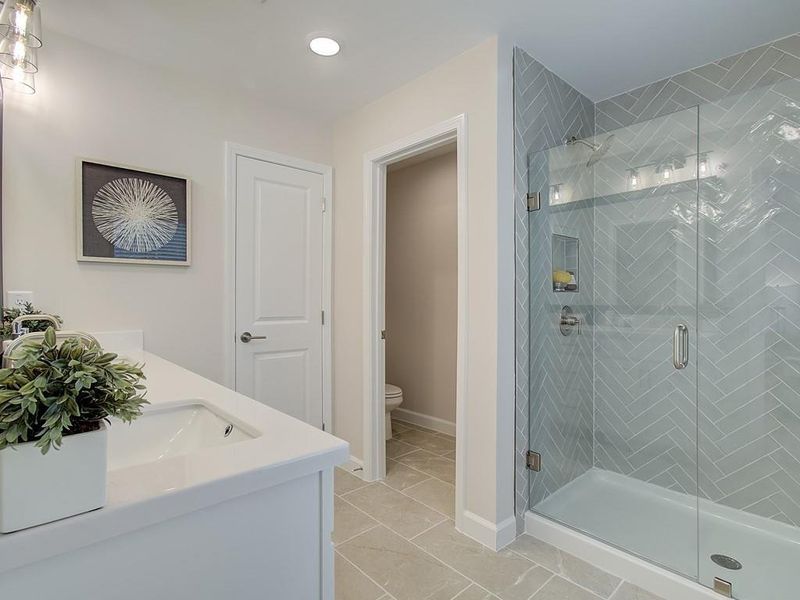 Furnished interior view inside a new home in Bluffs at Bells Ferry, Marietta (Image 31).