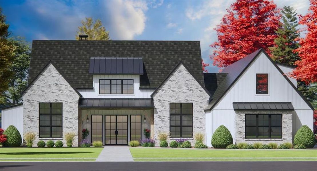 Front exterior of a new home in , Orlando, FL, highlighting curb appeal (Image 1).