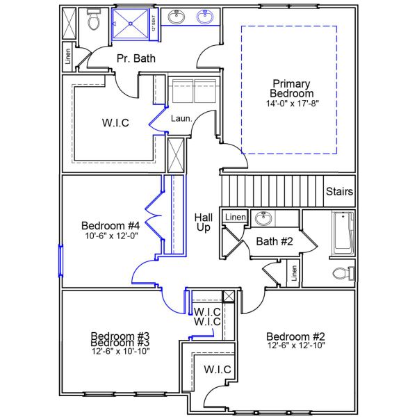 2D floor plan layout of this home in Bluefield, Lexington, SC (Image 3).